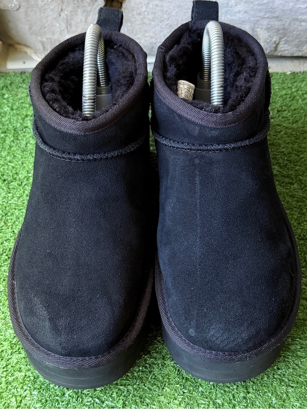 UGG Classic Ultra Mini Platform Black Suede Women’s Boots - Picture 3 of 11